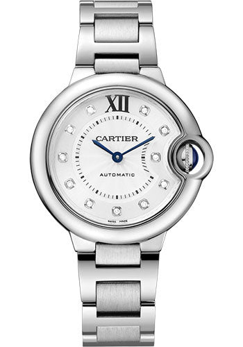 Cartier Ballon Bleu De Cartier Watch - 33 mm Steel Case - Diamond Dial - WE902074