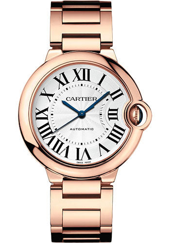 Cartier Ballon Bleu de Cartier Watch - 36 mm Rose Gold Case - Silvered Dial - Interchangeable Bracelet - WGBB0043