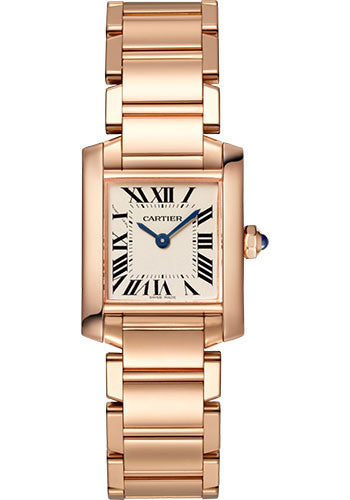 Cartier Tank Francaise Watch - 25 mm Pink Gold Case - WGTA0029