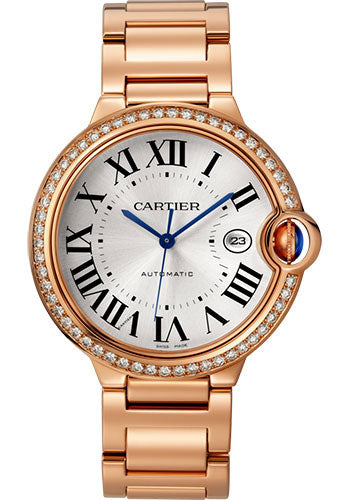 Cartier Ballon Bleu de Cartier Watch - 42 mm Pink Gold Case - Diamond Bezel - WJBB0038