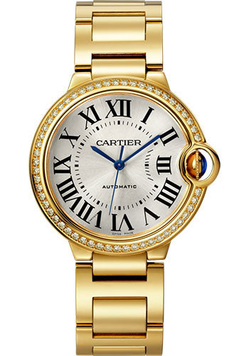 Cartier Ballon Bleu de Cartier Watch - 36 mm Yellow Gold Case - Diamond Bezel - WJBB0043