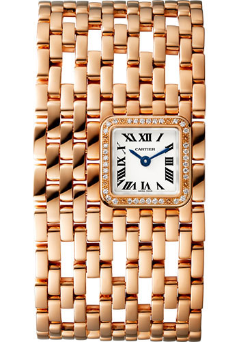 Cartier Panthere de Cartier Cuff Watch - 22 mm Pink Gold Diamond Case - Diamond Bracelet - WJPN0022