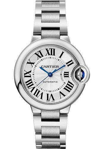 Cartier Ballon Bleu de Cartier Watch - 33 mm Steel Case - Silvered Dial - Interchangeable Bracelet - WSBB0044