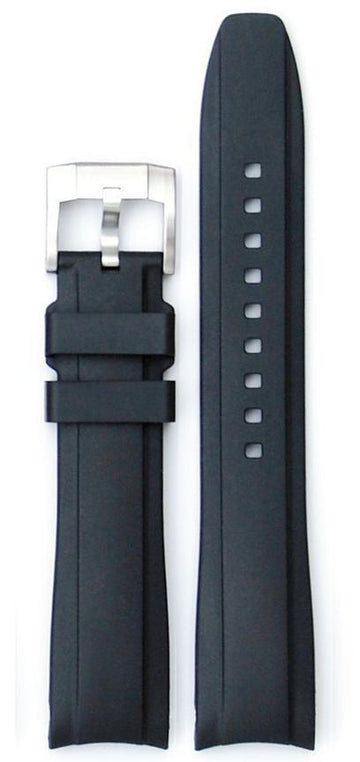 Everest Curved Black End Rubber With Tang Buckle For Tudor Heritage 41mm