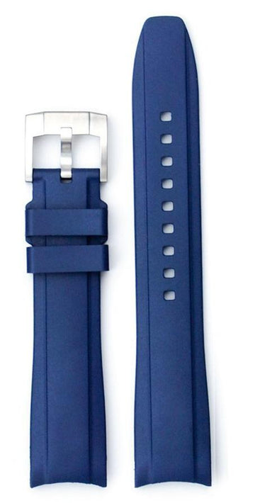 Everest Curved Blue End Rubber With Tang Buckle For Tudor Heritage 41mm