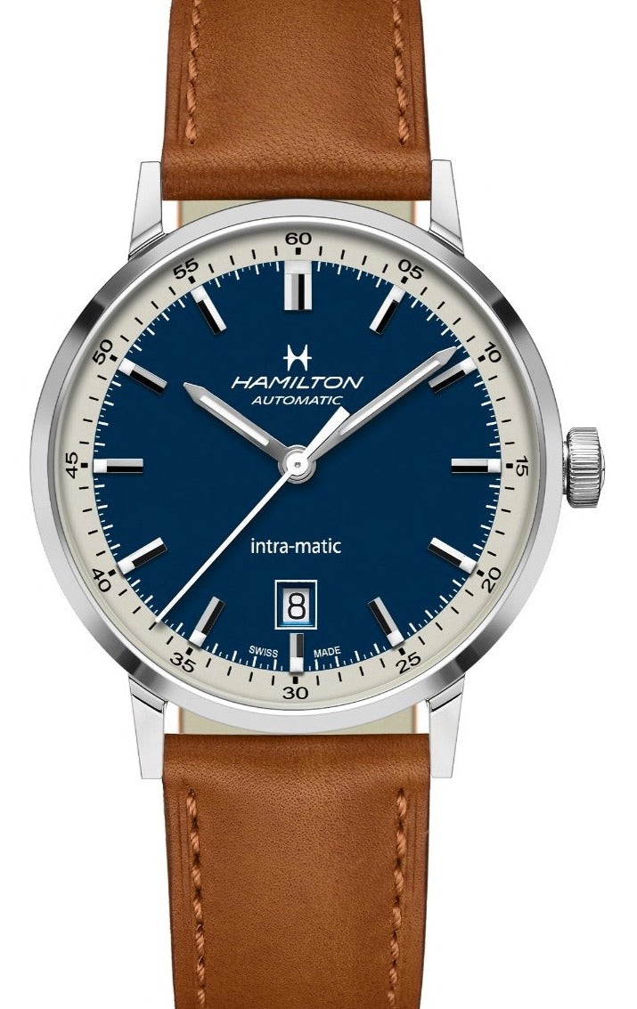 Hamilton Intra-Matic Automatic Blue Dial 40mm H38425540 Watch