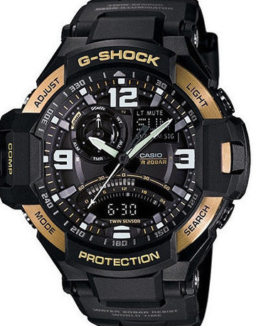 G shock online aviator black