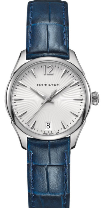 Hamilton Jazzmaster Quartz 30mm Stainless Steel Silver Dial Blue Strap H42211655 Watch