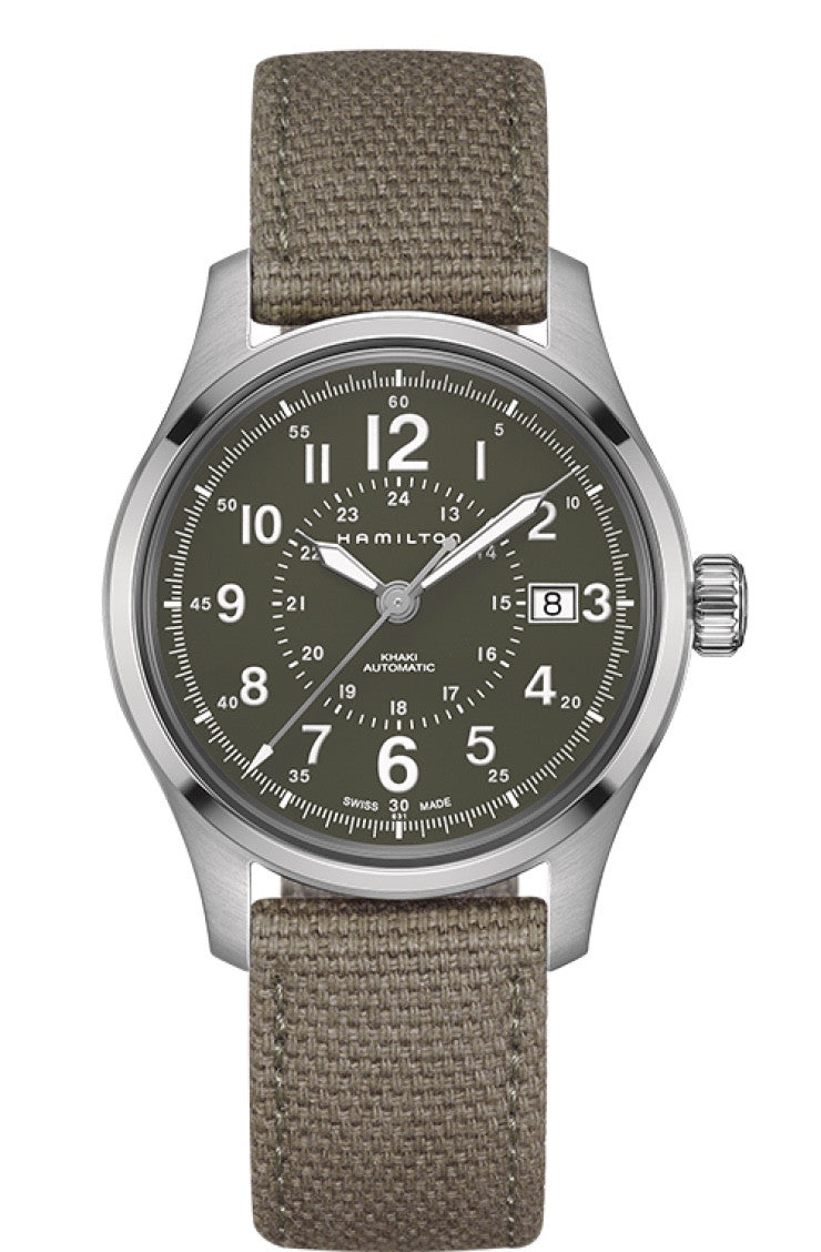Hamilton Khaki Field Automatic Stainless Steel Green Dial 40mm H70595963 Watch